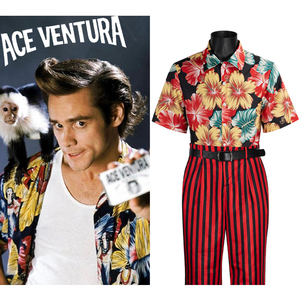 Evcil Hayvan Dedektifi Cosplay Kostümleri Yaz Anime Erkek Baskılı Çiçek Desenli Gömlek Anime Kıyafetleri Kostüm Cosplay Ace <span class=keywords><strong>Ventura</strong></span> Cosplay Kıyafeti - Product Image 2