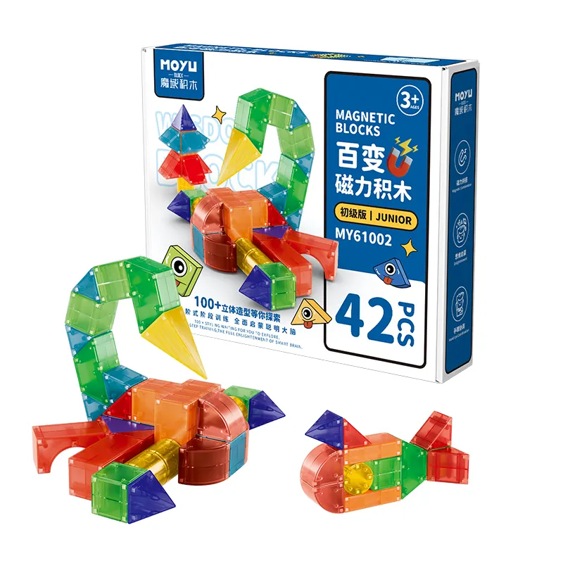 변형 가능한 ABS 플라스틱 어린이 장난감 3 세 이상 아기 주니어를위한 마그네틱 빌딩 블록 세트