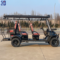 Voitures de golf personnalisées CAMP à 6 places avec batteries au lithium, buggy pas cher pour le tourisme
