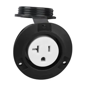 J732 20A Power Outlet 5-20R Flanged Electric Outlet 20A Weatherproof for Outdoor Use