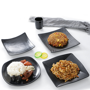 <span class=keywords><strong>Assiettes</strong></span> en mélamine certifiées FDA, vaisselle incassable pour usage commercial, prix <span class=keywords><strong>de</strong></span> gros, <span class=keywords><strong>assiettes</strong></span> en mélamine noires mates - Product Image 2