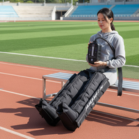 Bottes de récupération à compression d'air rechargeables VU 8 chambres, masseur de jambes à compression d'air pour soulager les douleurs musculaires et les raideurs chez les athlètes