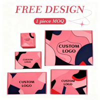 Kotak Pengiriman Kosmetik Bergelombang Ramah Lingkungan Portabel dengan Cetak Logo Merek Kustom, Embossing Spons, Warna Pink, Kemasan Mailer