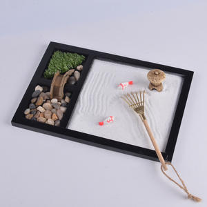 Mini Kit <span class=keywords><strong>de</strong></span> mesa japonesa para jardín Zen, decoración <span class=keywords><strong>de</strong></span> rocas <span class=keywords><strong>de</strong></span> resina ecológica, juego <span class=keywords><strong>de</strong></span> arena <span class=keywords><strong>de</strong></span> meditación Yin Yang RQ0105 Feng Shui japonés - Product Image 2