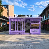 Bar à bière en conteneur préfabriqué, kiosque modulaire pour événements en plein air, kiosque à crème glacée portable, boutique de desserts en conteneur
