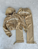 Ensemble de survêtement 2 pièces pour femme avec logo personnalisé, sweat à capuche zippé à manches longues et pantalon de survêtement à taille élastique, style Y2K, collection automne-hiver