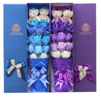 LILIS Valentinstag-Geschenk 18 Seifenblumen Rosen-Geschenkbox Modell 0180 Anderes Material Kreatives Firmen-Event Geburtstagsgeschenk Weihnachten