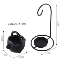 Brûleur d'huile aromatique suspendu en céramique, porte-bougie chauffe-cire, diffuseur d'encens, lampe chauffante d'aromathérapie