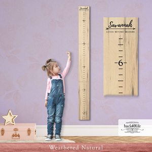 Règle de croissance en bois style ferme pour enfants, pour garçons et filles - Product Image 3