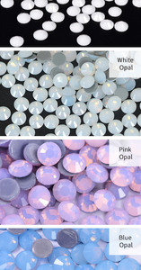 Perlas Blancas AB Hotfix Iridiscentes, Piedras Planas Semiredondas para Adornos de Vestidos de Novia de Lujo Discreto, DIY Brillante - Product Image 3
