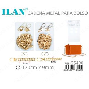 Catena in metallo ILAN per borsa 120cm X 9mm colore oro - Product Image 3