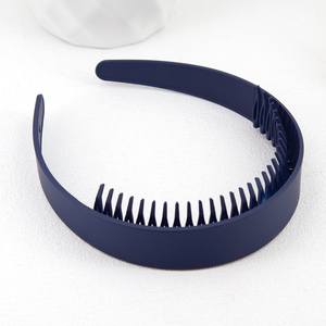 2.5 ซม.30 ฟันพลาสติกสําหรับผู้หญิงหญิงสีทึบHeadbands Designerกว้างhairband - Product Image 5