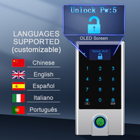 Lector Biométrico de Huellas Dactilares Inteligente WiFi Tuya OEM/ODM con Teclado, Lector RFID, Desbloqueo por APP, Reinicio, Control de Acceso para Sistema de Seguridad Doméstica