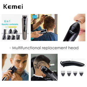 Pour <span class=keywords><strong>Kemei</strong></span> Km-<span class=keywords><strong>600</strong></span> cheveux électriques tout usage pour tondeuse rasoir 6-en-1 tondeuse-nez avec Source d'alimentation USB pour hôtels - Product Image 3