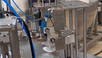 Machine automatique de remplissage de gobelets et de scellage de films préformés/enroulés 2 en 1 pour granulés/popcorn/farine de maïs