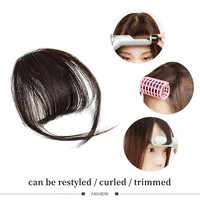 Extensions de cheveux 100% naturels noirs brunes, lot de 12 pièces, frange avec murs, en chine, pinces à cheveux