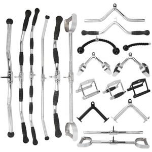 Силовое многофункциональное оборудование, аксессуары для спортзала, фитнеса, спортивные упражнения, захват для велосипеда, пресс-кабель, приспособления, широкая рукоятка, Тяговая штанга - Product Image 5