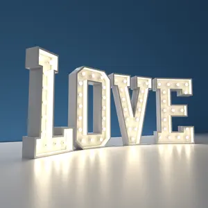 Lampadina 4ft Love 6ft 5ft Tall Letters Set Marquee Letter Bulbs Custom Stainless Steel Led Marquee Light Bulb Letters