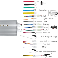 Contrôleur de vitesse de moteur sans balais 72V 96V 5000W 100A 36 MOSFET 120 degrés avec capteur Hall pour vélo électrique et moto