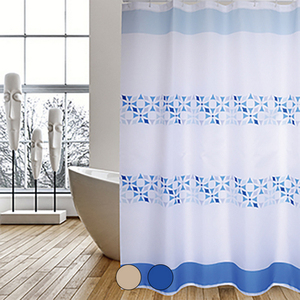 Rideau de douche en tissu polyester Porto 180x200 cm Beige - Product Image 1