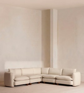 Di lusso due posti divano Chesterfield stile francese comodo <span class=keywords><strong>bianco</strong></span> di pino riciclato tessuto PU minimalista per soggiorno appartamento - Product Image 1