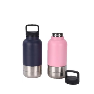 Bouteille d'eau de voyage en acier inoxydable anti-fuite de 32 oz avec bols amovibles 3-en-1 <span class=keywords><strong>pour</strong></span> eau et <span class=keywords><strong>nourriture</strong></span>, idéale <span class=keywords><strong>pour</strong></span> chiens et chats en voyage - Product Image 2
