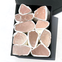 Prix d'usine – Coffret de pierres brutes de chakra en améthyste naturelle transparente, cristaux de guérison, coffret cadeau