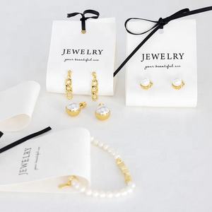 Fabrikant Groothandel Op Maat Gemaakt Koreaans Katoenen Doek Oorbellen Kaart Papier Sieraden Kaart Verpakking Ketting Kaart - Product Image 5