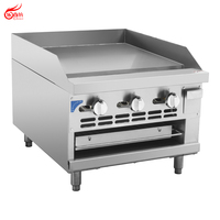 Plaque de cuisson en acier inoxydable avec pare-éclaboussures pour restaurant de steaks et de burgers (GS24lt)