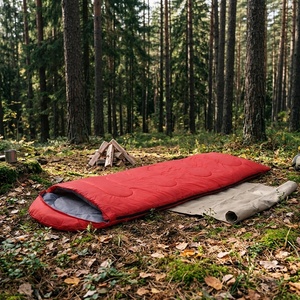Sac de couchage d'extérieur pas cher pour adulte, en coton sans colle, pour la randonnée, sac de couchage d'hiver en polyester pour le camping - Product Image 1