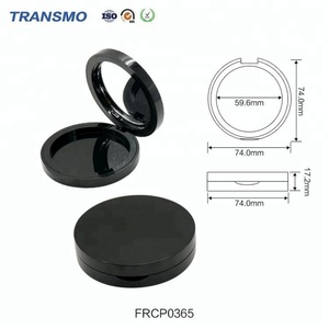 Luxury Black Custom Cream <b>Blush</b> Packaging Magnetic Compact Powder Case With Mirror - Product Image 2