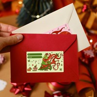 500 autocollants ronds personnalisés Joyeux Noël par rouleau, étiquettes décoratives autocollantes pour sceller les boîtes cadeaux