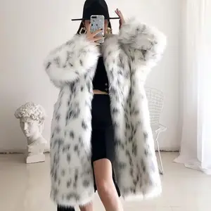 2022 Winter Luxury New sable Fur long Coat Plus Size collar Coats With Fur For Ladies In Winter fox fur Jacket