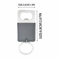 Porte-clés décapsuleur en similicuir personnalisable au laser avec logo, en vrac, vierge, pour cadeau d'entreprise