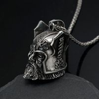 Pour Amazones Offre Spéciale rétro nordique Viking tête de guerrier à un œil Style de moto en acier inoxydable équitation cloche pendentifs de mode