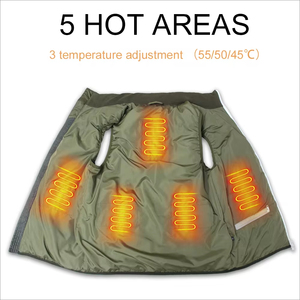 <span class=keywords><strong>Gilet</strong></span> Riscaldato <span class=keywords><strong>Verde</strong></span> Oliva Mimetico per Donne, Calore Invernale con Controllo della Temperatura a 5 Zone - Product Image 2