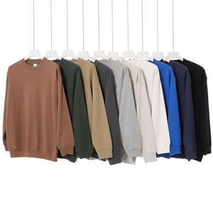 Sweat-shirt rétro en molleton épais 370G pour <span class=keywords><strong>homme</strong></span>, style américain, coupe ample, col rond, collection automne - Product Image 2