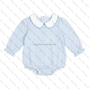 Abbigliamento per Neonata 0-3 Mesi, Tutina con Colletto Peter Pan, Maniche Lunghe con Volant, Coordinato per Sorelle 	 Abiti per Bambine - Product Image 4