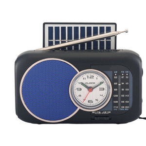 Solar-Powered AM/FM/SW Radio with Clock, <b>Flashlight</b> & USB/TF MP3 Player - Product Image 2