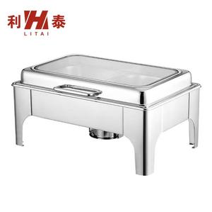 Liyunda Hình Chữ Nhật Nhiên Liệu Sưởi Ấm Hiển Thị Thực Phẩm Đứng Ấm Hơn 9L Thép Không Gỉ chafing Món Ăn Tự Chọn Bếp Cho Khách Sạn Nhà Hàng - Product Image 1
