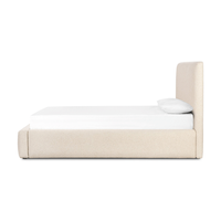 Meubles de chambre à coucher design de luxe, tête de lit tapissée en tissu, boîte à ressorts, lits King Size