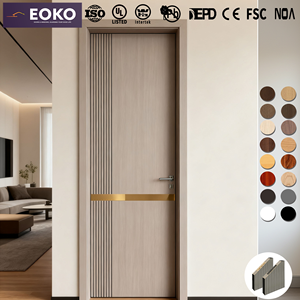 Puerta de Madera de Ingeniería Impermeable EOKO para Habitaciones de Condominios, Estilo Shaker, Suministro a Granel, Acabado Imprimado - Product Image 2