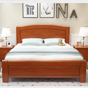 เตียงไม้จริงขนาด 1.5 ม. พร้อมที่เก็บของ ดีไซน์กล่องสูงสำหรับห้องนอน - Product Image 3