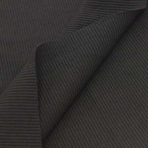 Tissu côtelé en coton 50S 2×2 découpable 200G, matière tricotée rayée en coton et élasthanne pour T-shirts et chemises basiques pour hommes - Product Image 2