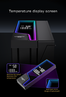 Pendingin CPU Lovingcool High Speed Gaming 5V PWM dengan Layar Temperatur, Radiator Pendingin Udara, Kipas Senyap, Casing Komputer Aluminium