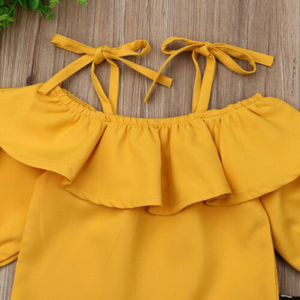 Ropa de Moda Infantil al por Mayor, Pantalones Casuales para Niñas, Camisa de Algodón para Niños, Traje Infantil - Product Image 2