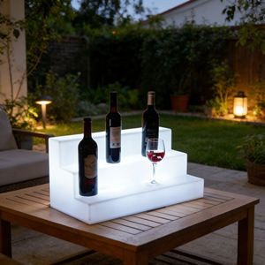 Barlar ve Gece Kulüpleri için Işıklı Özellikli Üç Katmanlı Işıklı Plastik Şarap Rafı Şampanya Bira Tutucu - Product Image 4