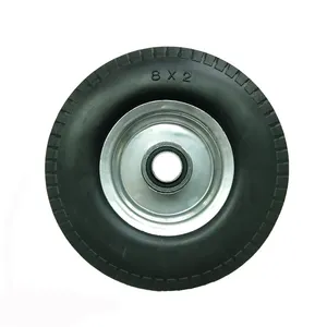 8x2 schiuma pu ruote in gomma industriale puntura prova di pneumatici