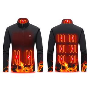 Của phụ nữ người đàn ông của mùa đông có thể sạc lại USB điện nước nóng <span class=keywords><strong>Fleece</strong></span> Áo khoác trùm đầu thiết kế bông lót nhanh chóng làm khô tính năng phong cách giản dị - Product Image 6