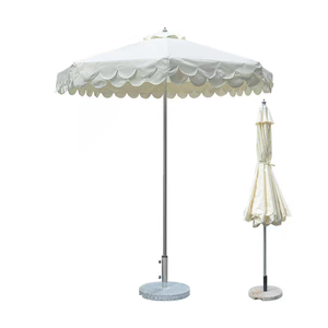 Sombrilla Moderna Impermeable para Gimnasio o Patio, Sombrilla Personalizada para Exteriores con Doble Borde Ondulado Estilo Balinés - Product Image 1